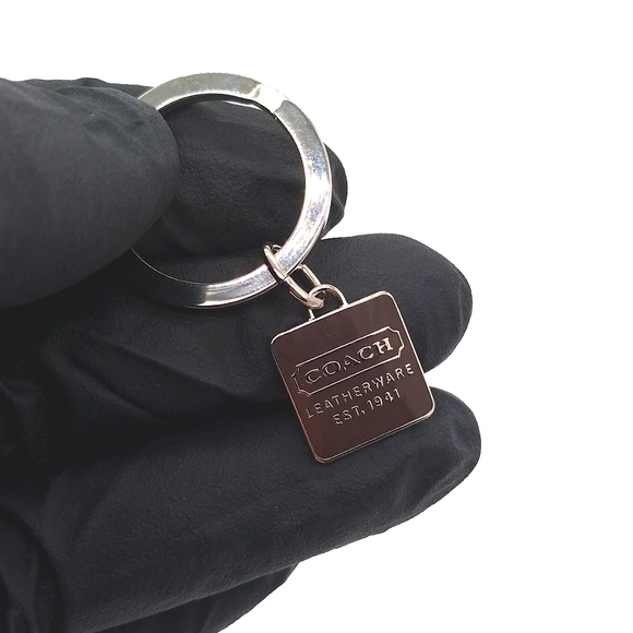 COACH Espresso Brown Mini Charm Keychain Key Fob Purse Charm-Unisex - Picture 4 of 4